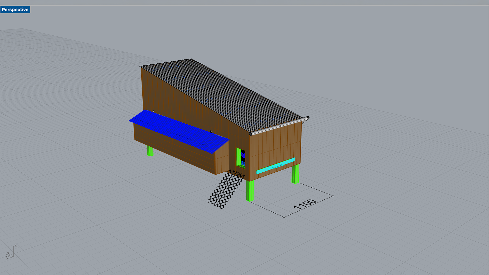 Projekt kurnika ogrodowego H